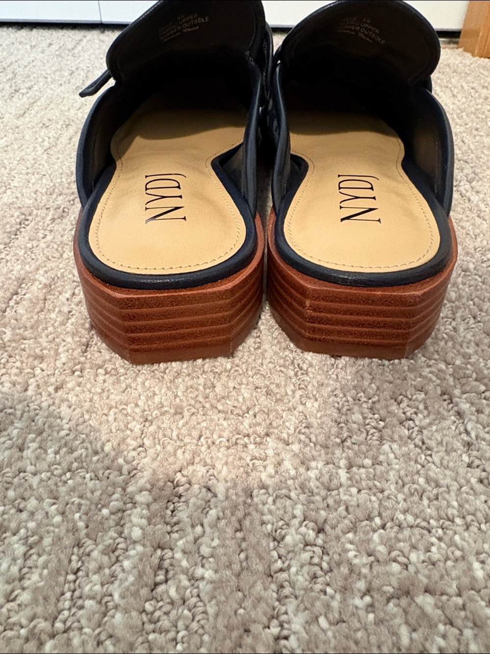 NYDJ Black and Gray Leopard-Print Bow Mules NWT 🙌 - Picture 8 of 10